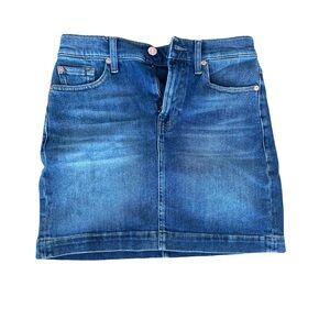 7 for all mankind blue jean skirt